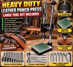 Heavy Duty Manual Leather Punch Press Machine Tool Kit Large Punch Set