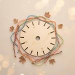 Wooden Braiding Disc Plate Handmade Round Braiding Disc Portable Friendship