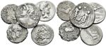 Lot of 5 Republican Denarii I cent BC, AR