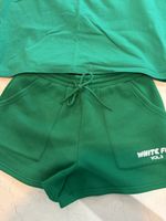 Women’s Green  White Fox Shorts & T-shirt Set  Size M