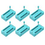 6Pcs Universal IC Test ZIF Locking Socket 24 Pin 2.54mm Pitch DIP