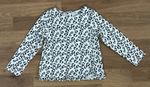 TU Long Sleeve T-Shirt Girls 6-9 Months Ivory Leopard Print Frilly Hem Cotton