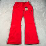The North Face Lenado Ski Snow Pants Womens Large Red Slim Fit Ankle Zip Outdoor