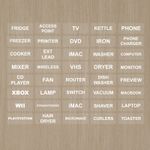 40 x Plug Organisation Labels / Extension Lead Plug Identification Vinyl Sticker