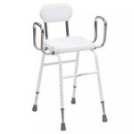 Easylife Kitchen Stool, 7 Adjustable Heights, Detachable Arms 47x58.5x83-98cm -