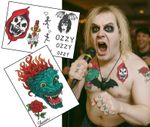 Ozzy Osbourne inspired set of Fake Temporary Tattoos | 1980's | 2x A5 Sheets