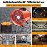 Portable Ventilator Axial Blower Workshop Ducting Extractor Industrial Fan 8"