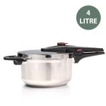 4 Litre Home Dual Handle Stainless Steel Pressure Cooker Kitchen Cookware
