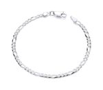 925 Sterling Silver 6.5 inch Figaro Curb Baby Bracelet Child's / Boy's or Girl's