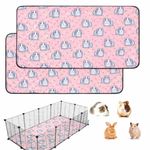 Guinea Pig Cage Liners 61x120cm (2-Pack)–Waterproof, Reusable & Machine Washable