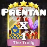 1x The Trolly ⭐⭐⭐⭐⭐ Set 20 :- Mono_Poly_Go Golden Blitz Sticker  