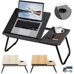 Folding Laptop Table Stand Bed Tray Sofa Lap Breakfast Portable Computer Desk UK