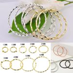 A Pair of Clip On Twisted Hoop Earrings Spring Catch Non-Pierced 13–60mm