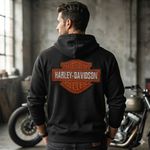 Harley Biker Embroidered Sew On Leather Patches DIY Hoodie & Jackets,  Set of 2