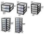 A4 Plastic Storage Drawers Draw Tower Unit Office Desktop Tabletop Home School