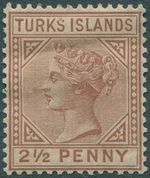 Turks Islands 1881 SG56 2½d brown QV MH
