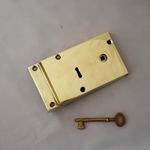 6'' LH Brass Edwardian Rim Lock