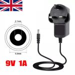 9V Power Supply UK 9v Adaptor 9v Charger 9 Volt Power Supply UK 9V 1A AC/DC PLUG