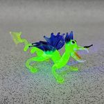 Vintage Murano Style Uranium Glass Miniature Dragon Figure Super Rare Animal