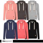 Ladies Overhead Fleece Hoodie Jumper Warm Black Grey Coral Navy Pink UK 8-20