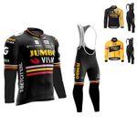 mens TEAM Cycling Long Sleeve Jersey Bib Pants sets Cycling Bib Pants Jersey