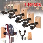 1-10Pack Professionally Guitar Hangers Wall Mount Adjustable Hook Holder Display