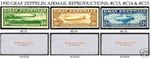 1930 GRAF ZEPPELIN C13, C14 & C15 REPRODUCTION SET OF 3