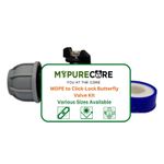 MDPE to Click-Lock Butterfly Valve Kit – Universal Connection with PTFE 20-32mm