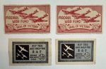 (4) Madras War Fund/Bombay War Gifts Fund 1/2-1 anna Poster Stamps, WWII