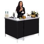 GoBar Portable Double Bar Table Set - Mobile 39 x 36 x 15 inches, Standard