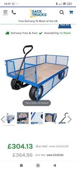 Workhorse Industrial Truck With Mesh Sides Ply Wood Base