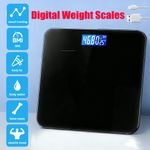 180KG DIGITAL ELECTRONIC GLASS LCD WEIGHING BODY SCALES BATHROOM LOSE FAT STRONG