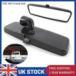 Black Interior Rear View Mirror For VW T5 Audi Golf Transporter Caddy Seat Skoda