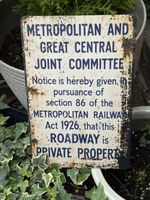 Metropolitan and Great Central Railway steel sign 12 x 8 inches 