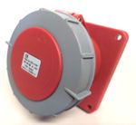125 Amp 5 Pin Red Flanged Socket 415V IP67 Waterproof  3 Phase 3PH industrial
