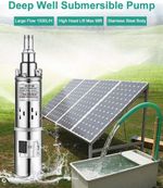 24V 260W Water Pump Solar Powered Deep Well Submersible Pump+16m Cable for Farm