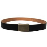 Original German Army Leather Belt with Buckle - Black Vintage Military Gear