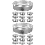 20Pcs Laboratory Aluminum Weighing Trays Reusable Silver Sample Storage