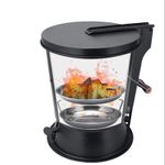 Charcoal Fire Extinguishing Pot Bucket Foot Pedal Opening Lid Portable for