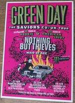 Green Day - live music show 2024 UK TOUR promotional tour concert gig poster