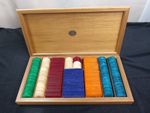 DAL NEGRO Poker Chips in Hardwood Case