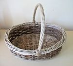 ATTRACTIVE WICKER BASKET WITH TOP HANDLE    *DECOR PIECE *