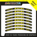 MX EXCEL TAKASAGO RIM STICKERS DECALS 12 14 16 17 18 19 21 INCH VARIOUS COLOURS