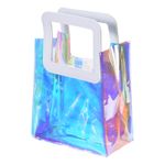 20 Pack Mini Holographic Gift Bag Plastic Tote Bag for Wedding Party 7x4x8 Inch