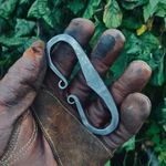 Flint and Steel Fire Starter, Hand forged Carbon Striker, Bushcraft, Camping