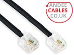 Black RJ11 to RJ11 Cable ADSL BT SKY Broadband Modem Internet DSL Land Line Lead