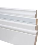 Skirting Board MDF White Primed 18x119mm 5" Torus Chamfer Bullnose Pencil Ogee