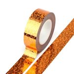 ROSE GOLD Foil Holographic Glitter Effect Washi Tape Decorative Tape 15mm x 5M