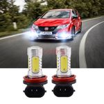 2x H11 Bulbs Fog Light LED Cob White 6000K Canbus for Honda Civic MK8 2005-2012