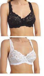 Ladies Full Cup Lace Underwired Everyday Stretch Floral non padded Bra Lingerie 